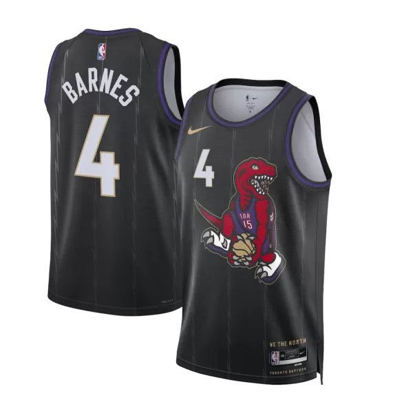 Men's Toronto Raptors Scottie Barnes #4 Black Swingman Jersey 2024/25 - City Edition - thejerseys