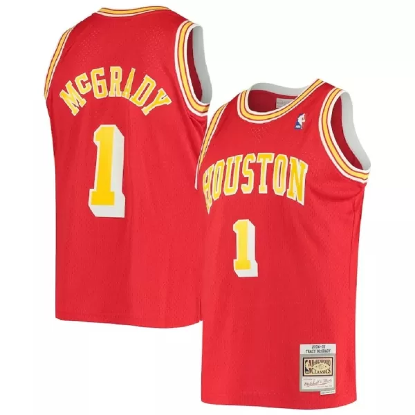 Men's Houston Rockets Tracy McGrady #1 Red Hardwood Classics Swingman Jersey 2004/05 - thejerseys