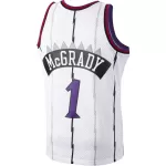 Men's Toronto Raptors McGrady #1 White Hardwood Classics Swingman Jersey 1998/99 - thejerseys