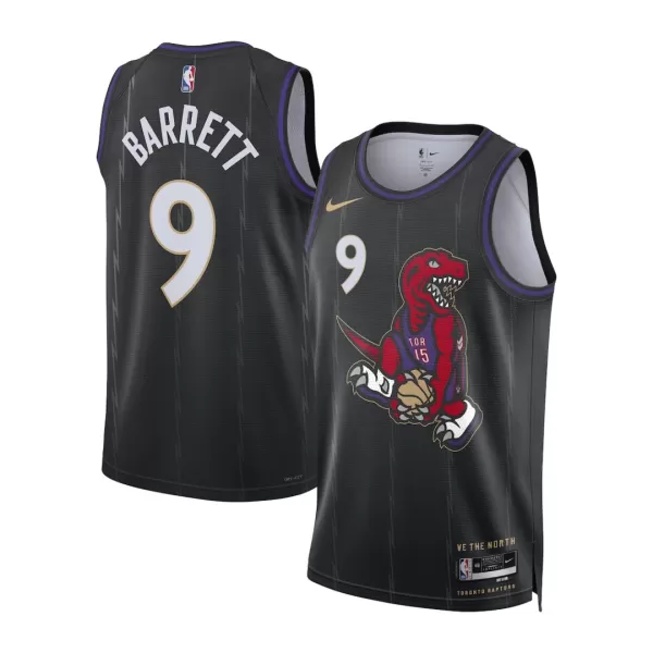 Men's Toronto Raptors RJ Barrett #9 Black Swingman Jersey 2024/25 - City Edition - thejerseys