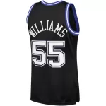 Men's Sacramento Kings Jason Williams #55 Black Hardwood Classics Authentic Jersey 1998/99 - thejerseys