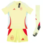 Kid's Spain Away Jerseys Full Kit Euro 2024 - thejerseys