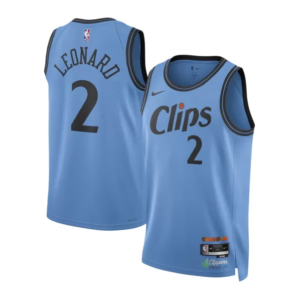 Men's Los Angeles Clippers Kawhi Leonard #2 Light Blue Swingman Jersey 2024/25 - City Edition - thejerseys