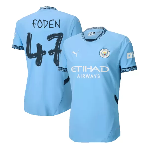 Manchester City FODEN #47 Home Match Jersey 2024/25 - UCL - thejerseys