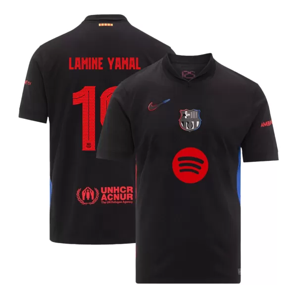 Men's Barcelona LAMINE YAMAL #19 Away Soccer Jersey 2024/25 UCL - Spotify Logo Without Text - thejerseys