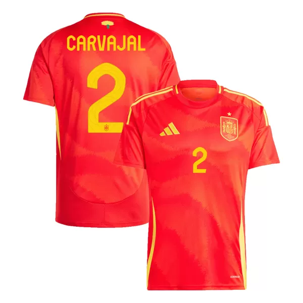 [Super Quality] Men's Spain CARVAJAL #2 Home Soccer Jersey Euro 2024 - thejerseys