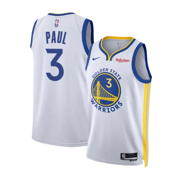 Men's Golden State Warriors Chris Paul #3 White Swingman Jersey 2023/24 - Association Edition - thejerseys