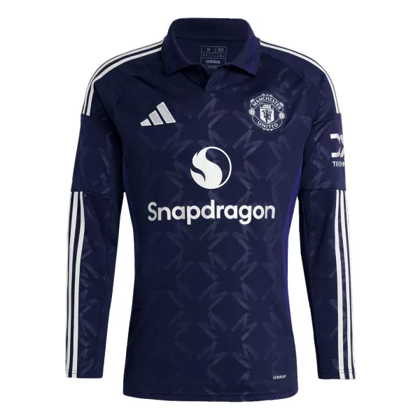 Men's Manchester United Away Long Sleeve Soccer Jersey 2024/25 - thejerseys