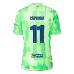 [Super Quality] Men's Barcelona RAPHINHA #11 Third Away Soccer Jersey 2024/25 UCL - Spotify Logo Without Text - thejerseys