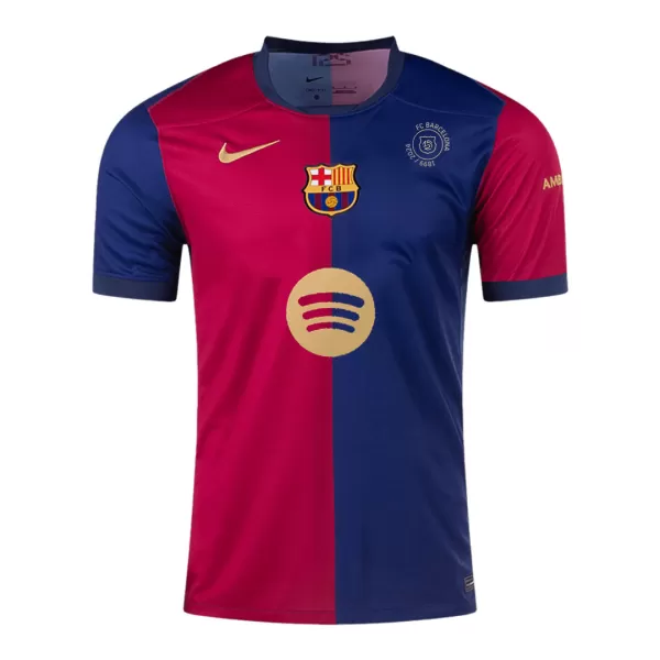 [Super Quality] Men's Barcelona 125th Anniversary Home Soccer Jersey 2024/25 - Spotify Logo Without Text - thejerseys