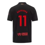 Men's Barcelona RAPHINHA #11 Away Soccer Jersey 2024/25 - Spotify Logo Without Text - thejerseys