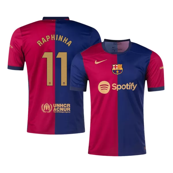 Men's Barcelona RAPHINHA #11 Home Soccer Jersey 2024/25 - thejerseys