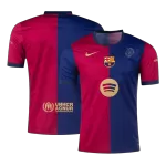 Men's Barcelona 125th Anniversary Home Soccer Jersey 2024/25 - Spotify Logo Without Text - thejerseys