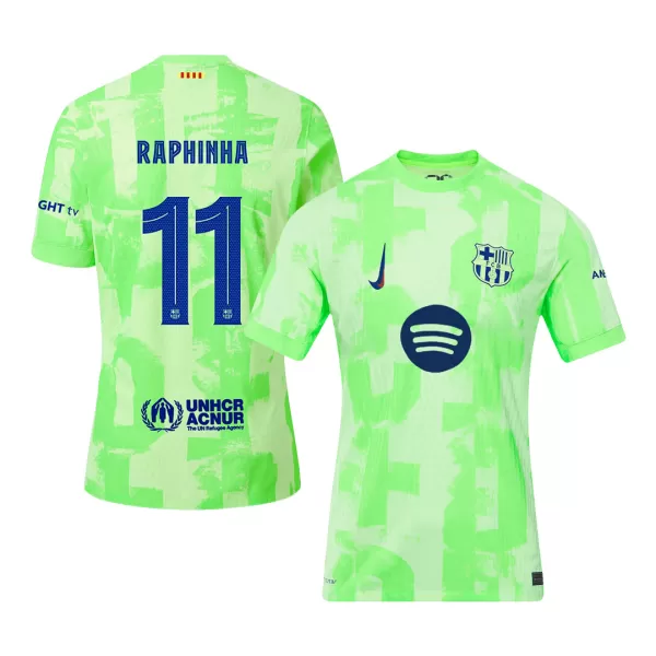 [Super Quality] Men's Barcelona RAPHINHA #11 Third Away Soccer Jersey 2024/25 UCL - Spotify Logo Without Text - thejerseys