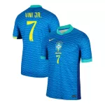 Men's Brazil VINI JR. #7 Away Soccer Jersey Copa América 2024 - thejerseys