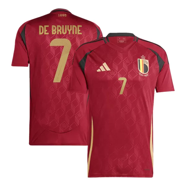 Men's Belgium DE BRUYNE #7 Home Soccer Jersey Euro 2024 - thejerseys