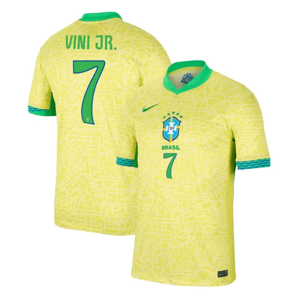 [Super Quality] Men's Brazil VINI JR. #7 Home Soccer Jersey Copa América 2024 - thejerseys