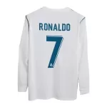 Real Madrid RONALDO #7 Home Retro Long Sleeve Soccer Jersey 2017/18 - thejerseys