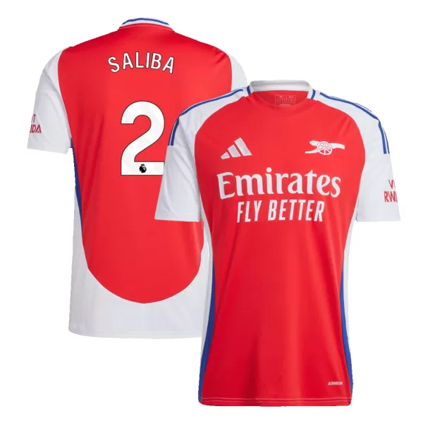 [Super Quality] Men's Arsenal SALIBA #2 Home Soccer Jersey 2024/25 - thejerseys