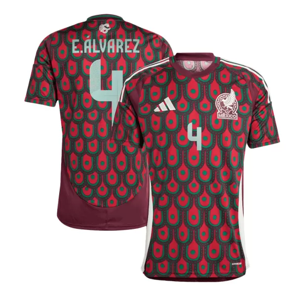 Men's Mexico E.ÁLVAREZ #4 Home Soccer Jersey Copa América 2024 - thejerseys