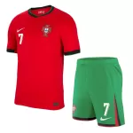 [Super Quailty] Men's Portugal RONALDO #7 Home Jersey (Jersey+Shorts) Kit Euro 2024 - thejerseys