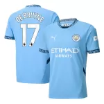 [Super Quality] Men's Manchester City DE BRUYNE #17 Home Soccer Jersey 2024/25 - thejerseys