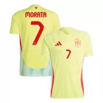 Men's Spain MORATA #7 Away Soccer Jersey Euro 2024 - thejerseys