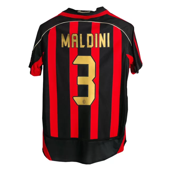 AC Milan MALDINI #3 Home Retro Soccer Jersey 2006/07 - thejerseys