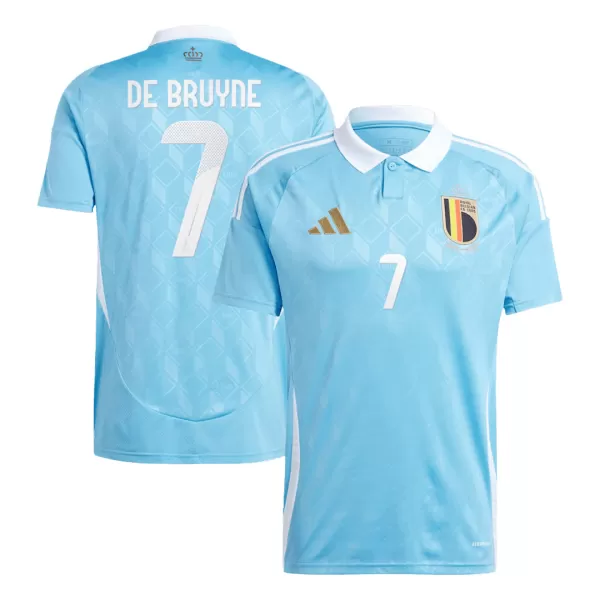 Men's Belgium DE BRUYNE #7 Away Soccer Jersey Euro 2024 - thejerseys