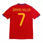 Spain DAVID VILLA #7 Home Retro Soccer Jersey 2010 - thejerseys