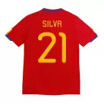 Spain SILVA #21 Home Retro Soccer Jersey 2010 - thejerseys