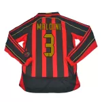 AC Milan MALDINI #3 Home Retro Long Sleeve Soccer Jersey 2006/07 - thejerseys