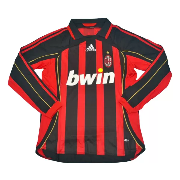 AC Milan Home Retro Long Sleeve Soccer Jersey 2006/07 - thejerseys