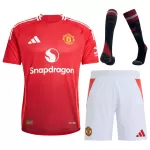 Men's Manchester United Home Jersey Full Kit 2024/25 - Player Version - thejerseys