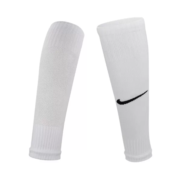 White Soccer Calf Sleeve For Men - thejerseys