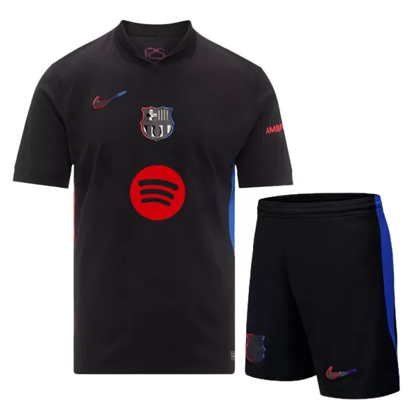 Men's Barcelona Away Jersey (Jersey+Shorts) Kit 2024/25 - Spotify Logo Without Text - thejerseys