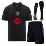 Men's Barcelona Away Jersey Full Kit 2024/25 - Spotify Logo Without Text - thejerseys