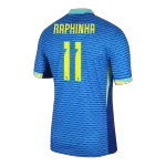 Men's Brazil RAPHINHA #11 Away Soccer Jersey Copa América 2024 - thejerseys