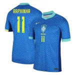 Men's Brazil RAPHINHA #11 Away Soccer Jersey Copa América 2024 - thejerseys