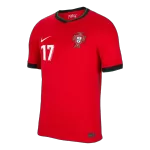 [Super Quality] Men's Portugal R.LEÃO #17 Home Soccer Jersey Euro 2024 - thejerseys