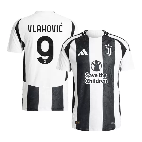 Juventus VLAHOVIĆ #9 Home Match Jersey 2024/25 - Save The Children Sponsor - thejerseys