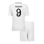 [Super Quality] Kid's Real Madrid MBAPPÉ #9 Home Jerseys Kit(Jersey+Shorts) 2024/25 - thejerseys