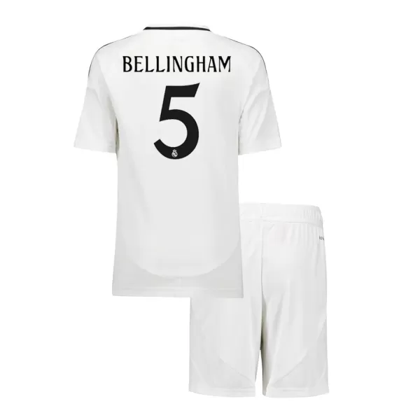 [Super Quality] Kid's Real Madrid BELLINGHAM #5 Home Jerseys Kit(Jersey+Shorts) 2024/25 - thejerseys