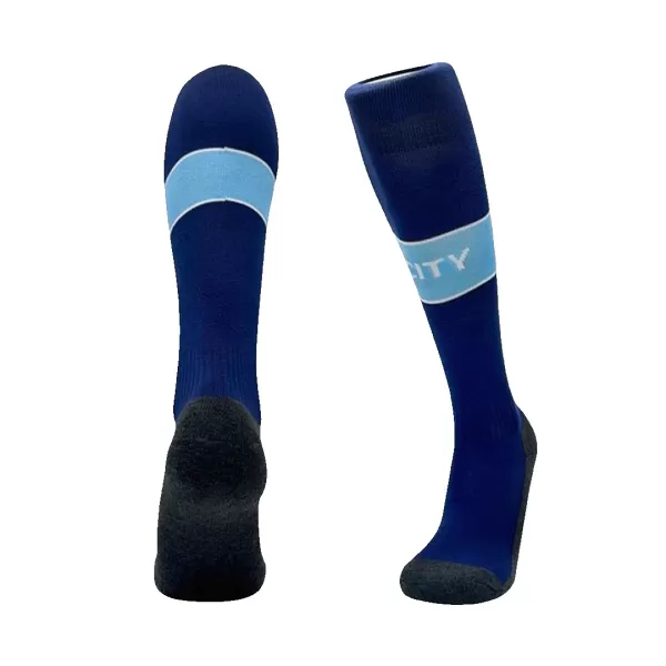 Kid's Manchester City Home Soccer Socks 2024/25 - thejerseys