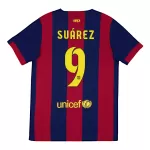 Barcelona SUÁREZ #9 Home Retro Soccer Jersey 2014/15 - thejerseys