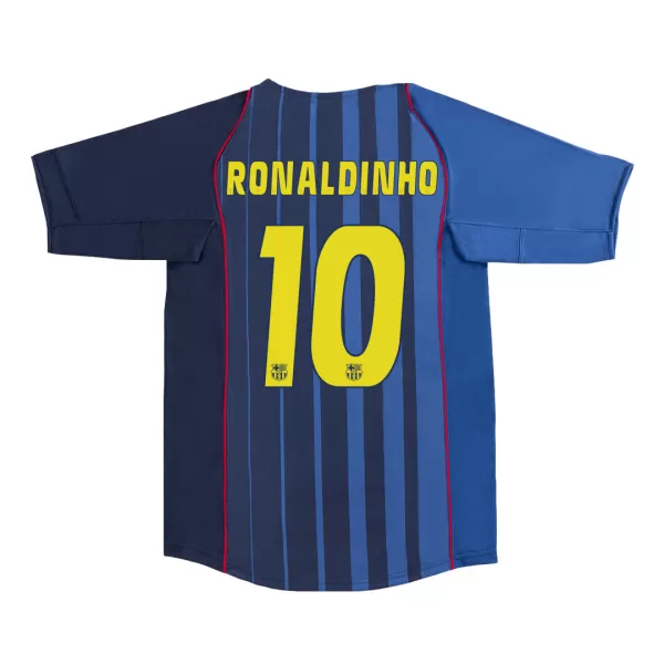 Barcelona RONALDINHO #10 Away Retro Soccer Jersey 2004/05 - thejerseys