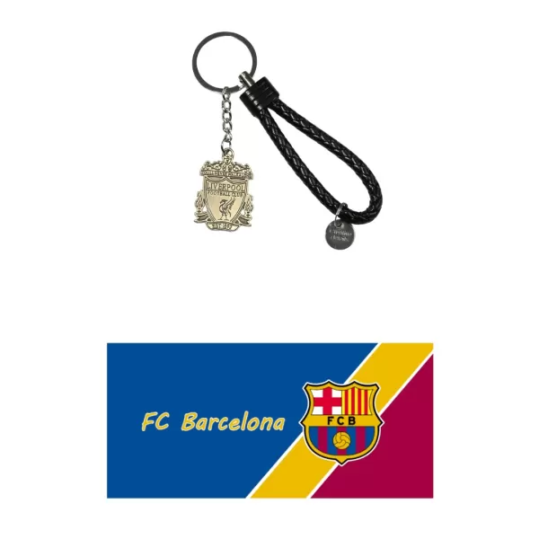 Liverpool Keyring & Barcelone Sports Towel - thejerseys