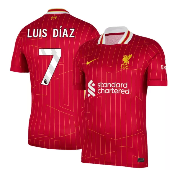 [Super Quality] Men's Liverpool LUIS DÍAZ #7 Home Soccer Jersey 2024/25 - thejerseys