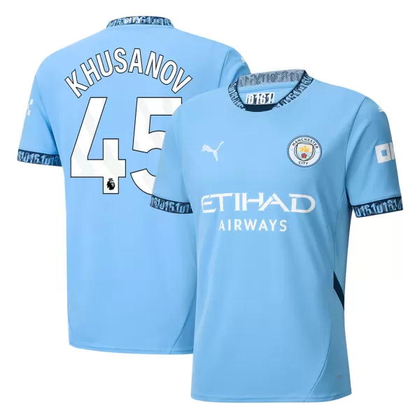 [Super Quality] Men's Manchester City KHUSANOV #45 Home Soccer Jersey 2024/25 - thejerseys