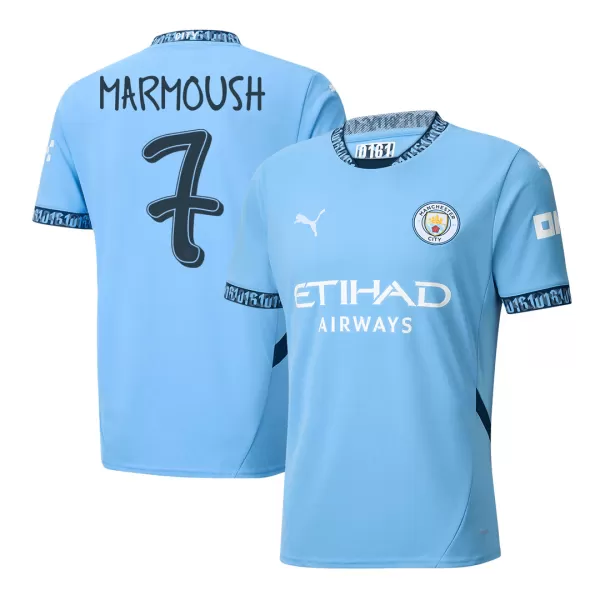 [Super Quality] Men's Manchester City MARMOUSH #7 Home Soccer Jersey 2024/25 UCL - thejerseys